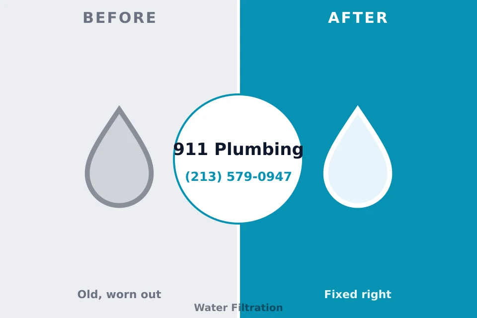 Before and after: plumbing repair Westchester, FL